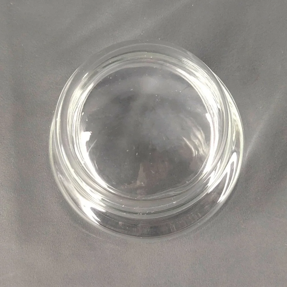Clear Glass Apothecary Jar with Bubble Lid Small Storage Canister 4.25 Inch